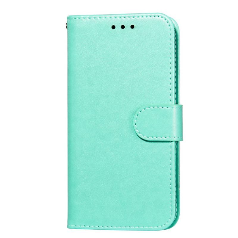 Flip Cover Samsung Galaxy S22 5G Med Snor Ensfarvet Strappy