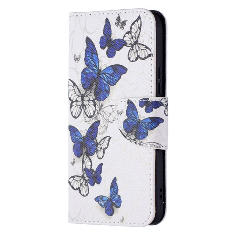 Flip Cover Samsung Galaxy S22 5G Sommerfugle Konger