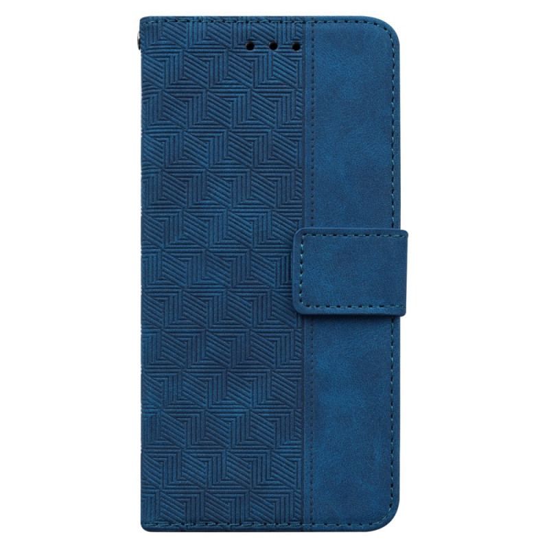 Flip Cover Oppo Reno 8 Lite Med Snor Strappy Mønster