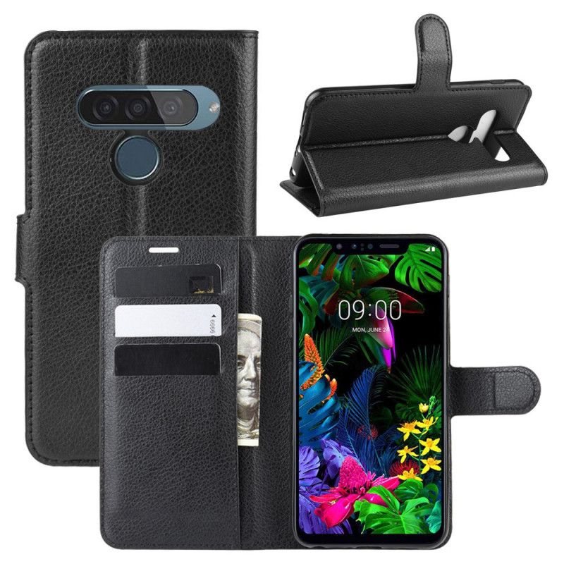 Flip Cover Læder for ThinQ LG G8S ThinQ Sort Klassisk