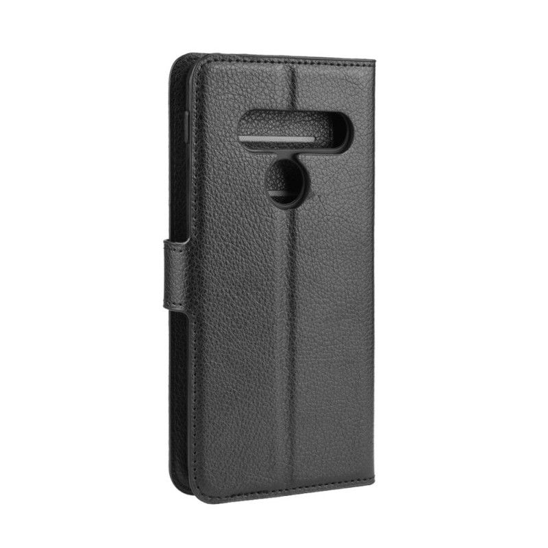 Flip Cover Læder for ThinQ LG G8S ThinQ Sort Klassisk