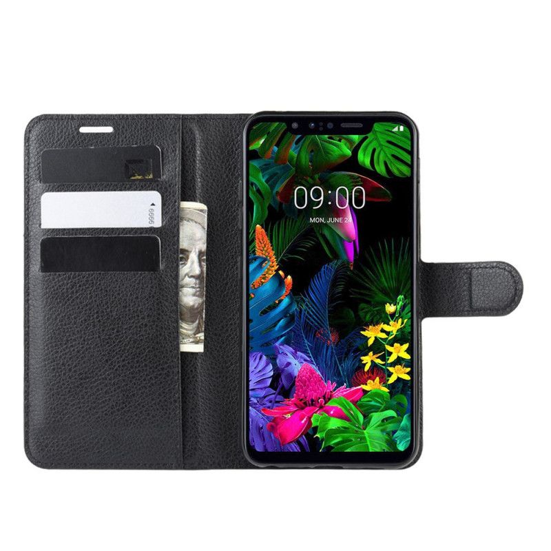 Flip Cover Læder for ThinQ LG G8S ThinQ Sort Klassisk