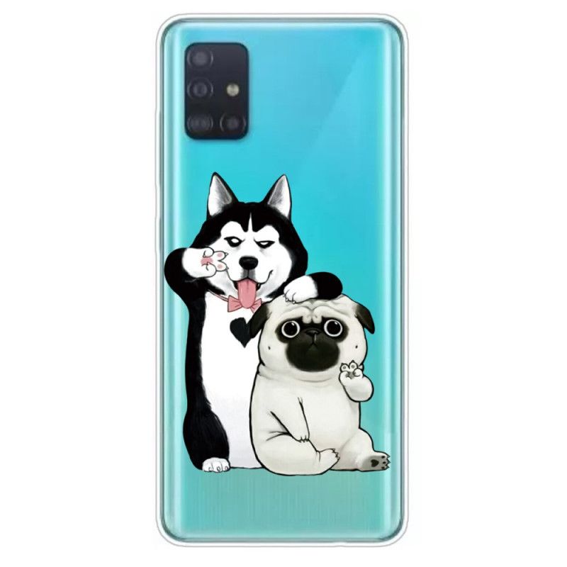 Cover for Samsung Galaxy A71 Sjove Hunde