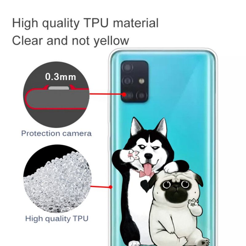 Cover for Samsung Galaxy A71 Sjove Hunde