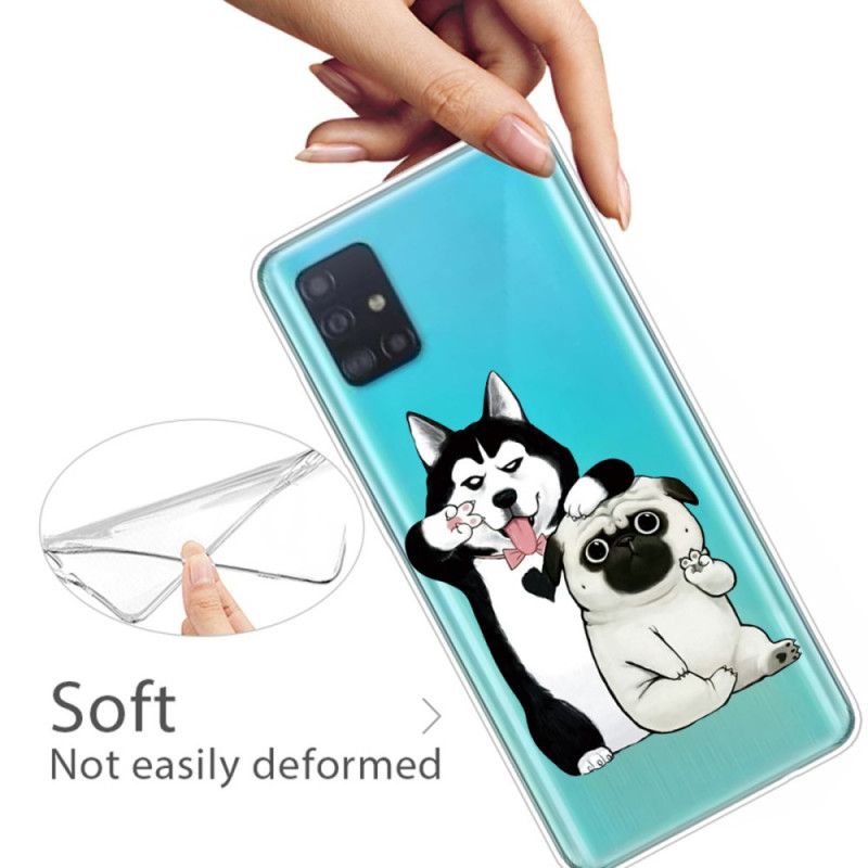 Cover for Samsung Galaxy A71 Sjove Hunde