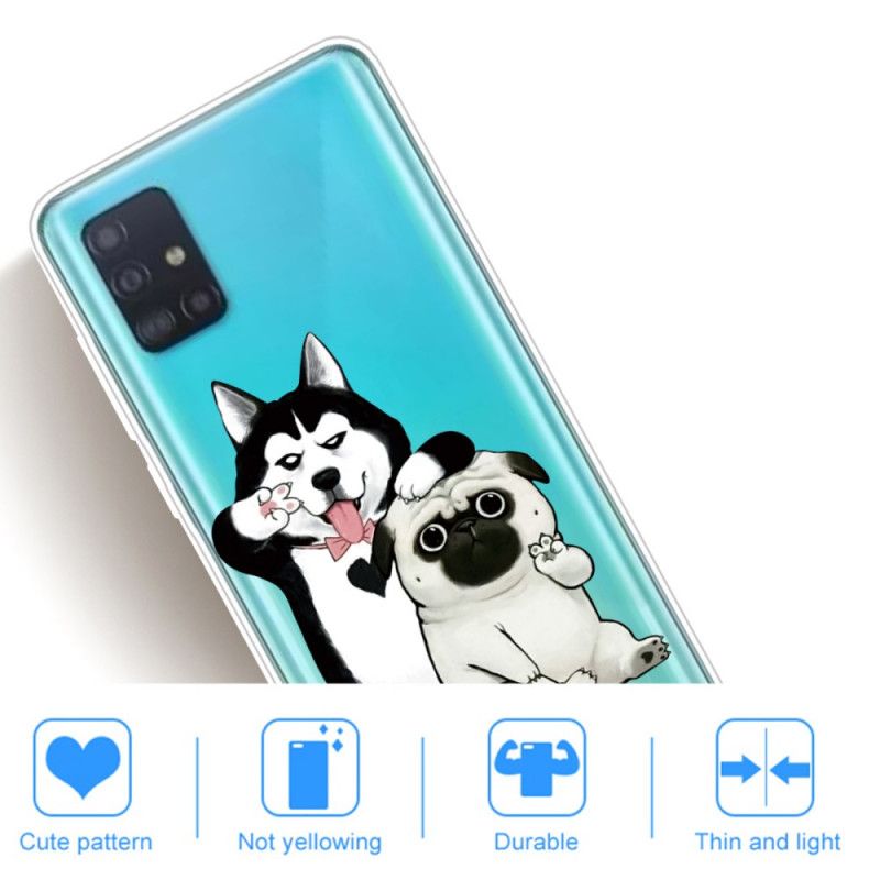 Cover for Samsung Galaxy A71 Sjove Hunde