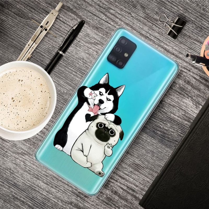 Cover for Samsung Galaxy A71 Sjove Hunde