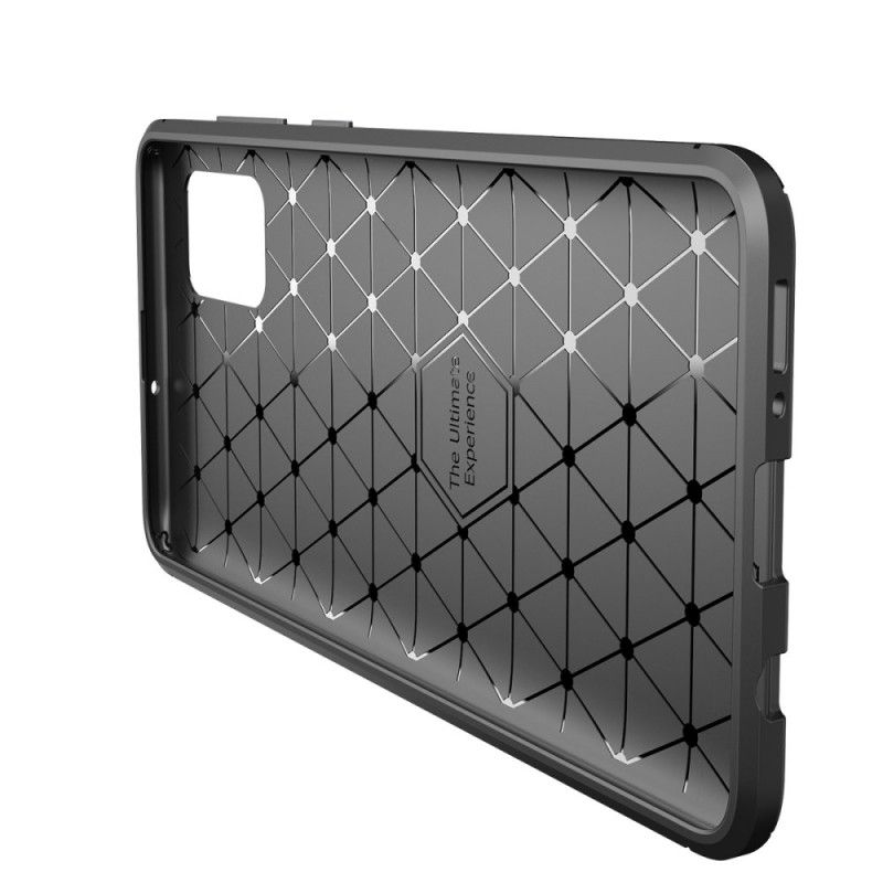 Cover for Samsung Galaxy A71 Sort Fleksibel Kulfibertekstur