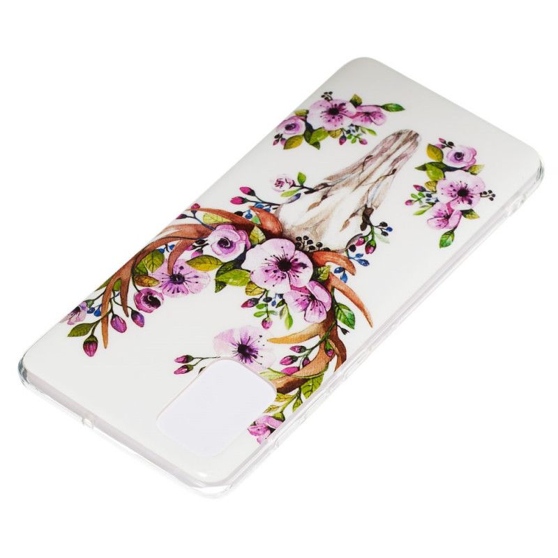 Cover Samsung Galaxy A71 Fluorescerende Blomstrende Elg