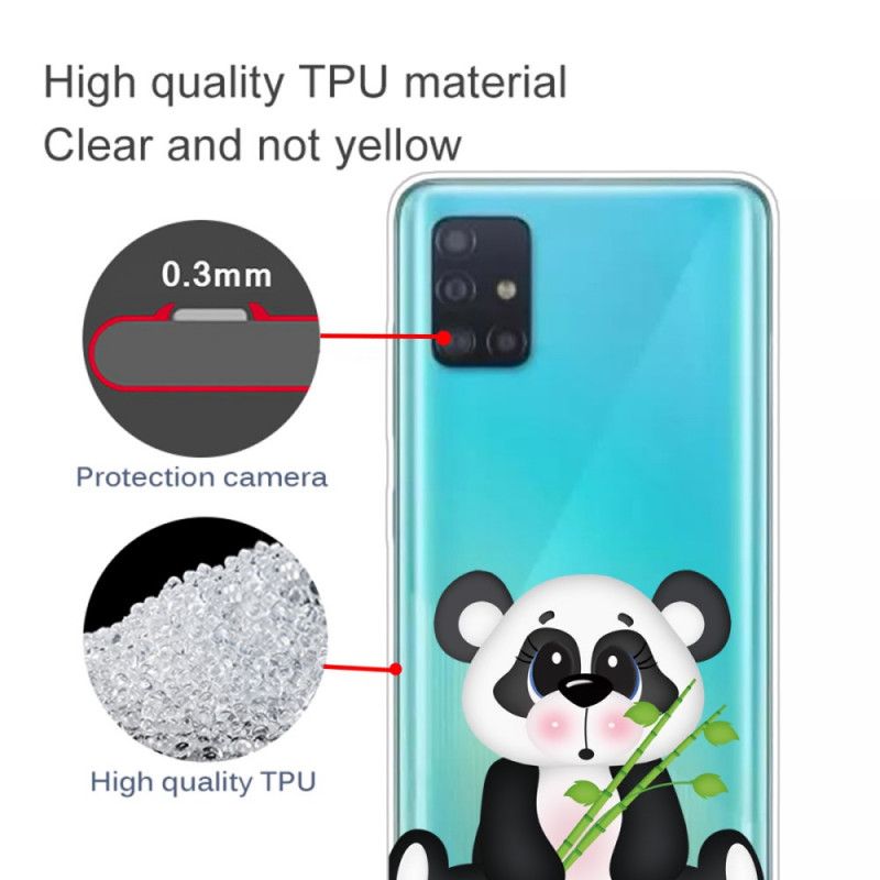 Cover Samsung Galaxy A71 Gennemsigtig Trist Panda