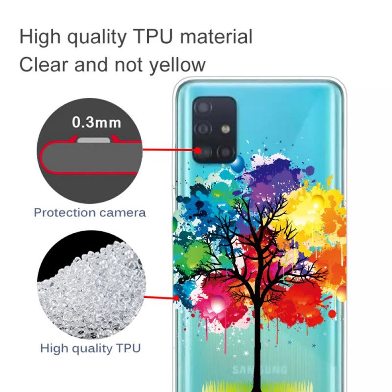 Cover Samsung Galaxy A71 Gennemsigtigt Akvareltræ