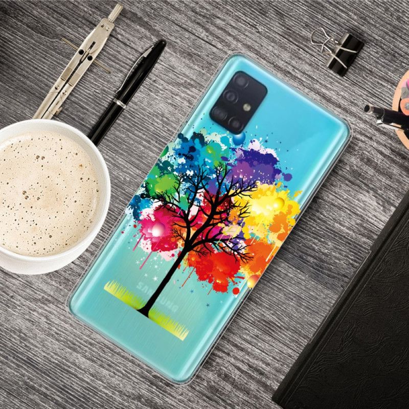 Cover Samsung Galaxy A71 Gennemsigtigt Akvareltræ