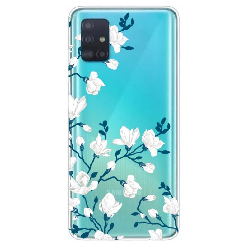 Cover Samsung Galaxy A71 Hvide Blomster