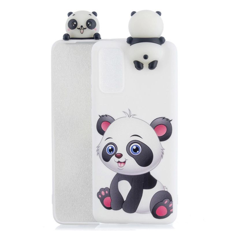 Cover Samsung Galaxy A71 Mobilcover 3D Sød Panda