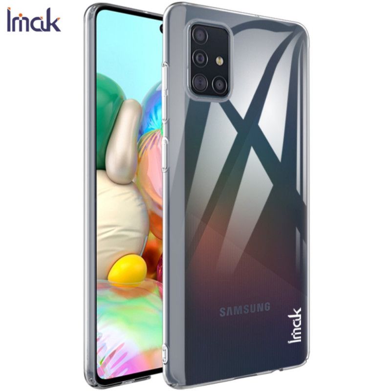 Cover Samsung Galaxy A71 Mobilcover Gennemsigtig Med Imak Skærmfilm