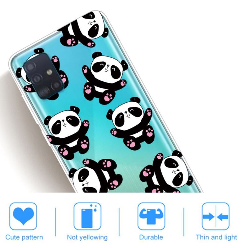 Cover Samsung Galaxy A71 Mobilcover Top Sjove Pandaer