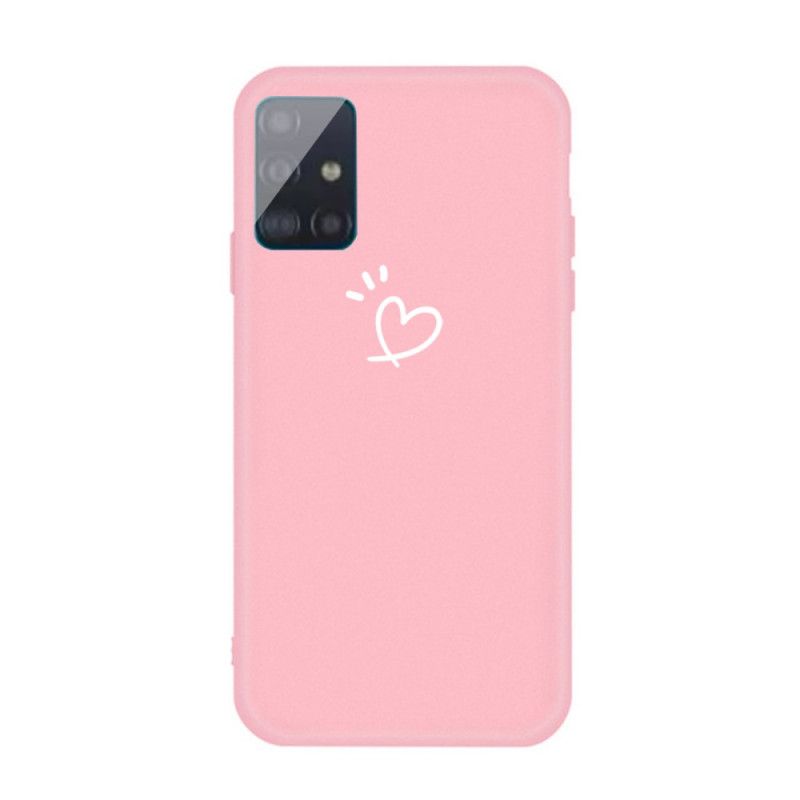 Cover Samsung Galaxy A71 Sort Bankende Hjertesilikone Beskyttelse