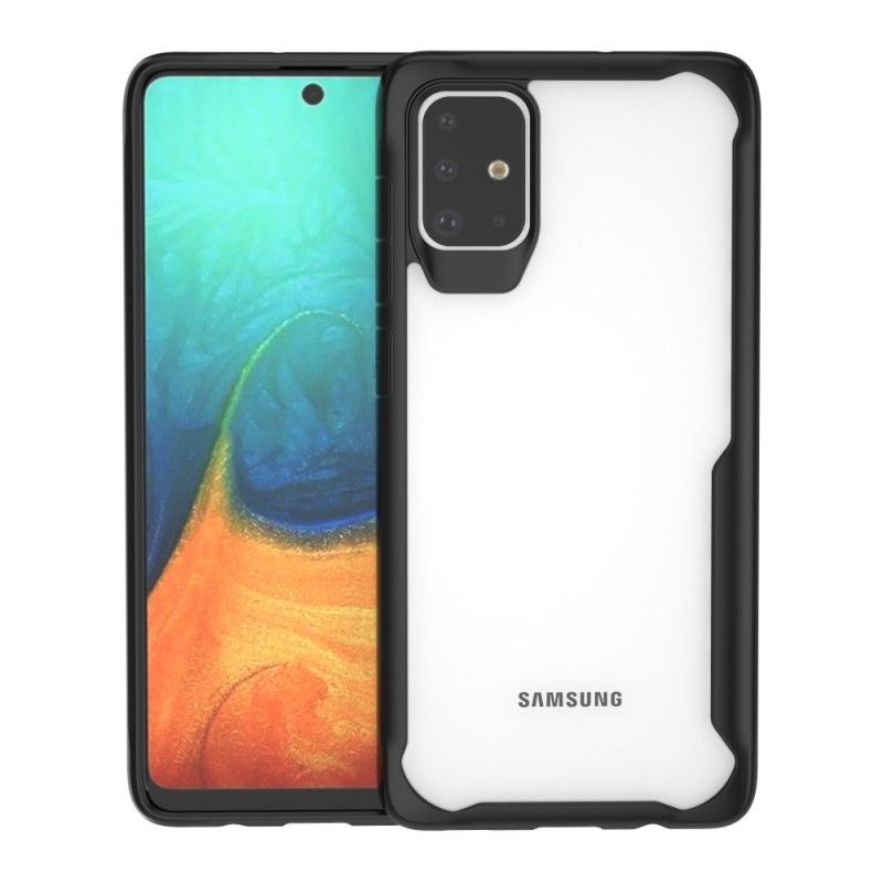 Cover Samsung Galaxy A71 Sort Hybridfasede Kanter