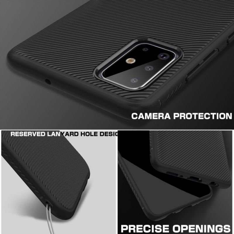 Cover Samsung Galaxy A71 Sort Jazzserie Twill