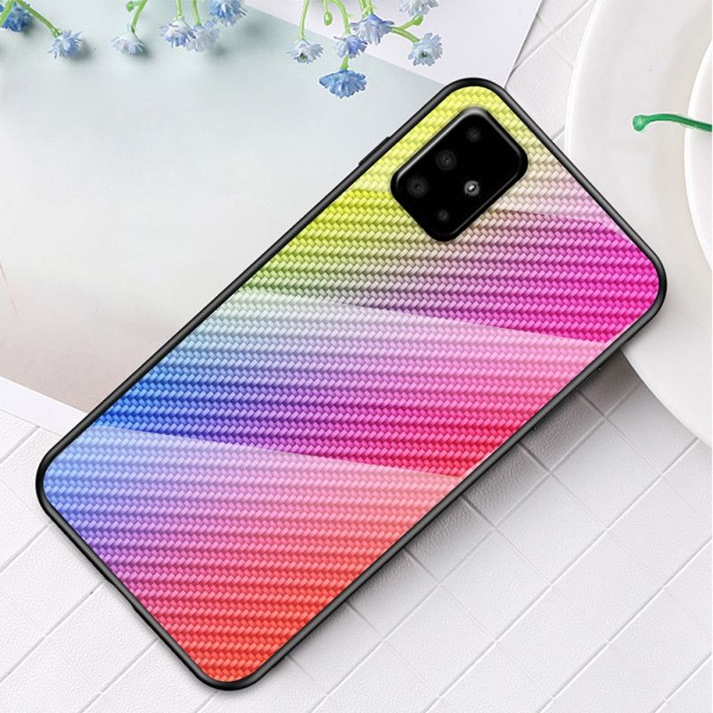 Cover Samsung Galaxy A71 Sort Kulfiber Hærdet Glas