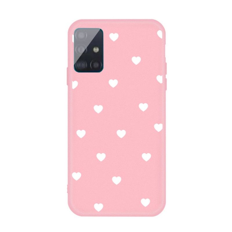 Cover Samsung Galaxy A71 Sort Kun Silikonehjerte