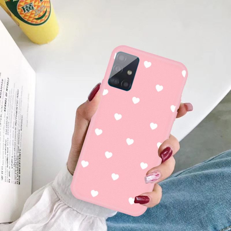 Cover Samsung Galaxy A71 Sort Kun Silikonehjerte