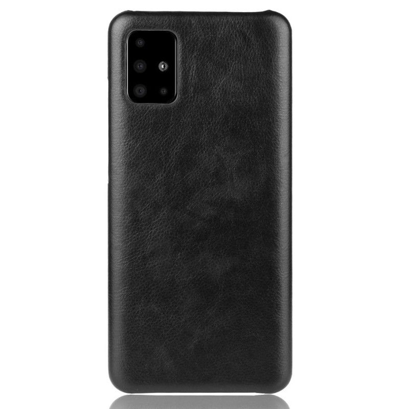 Cover Samsung Galaxy A71 Sort Lychee-Lædereffekt