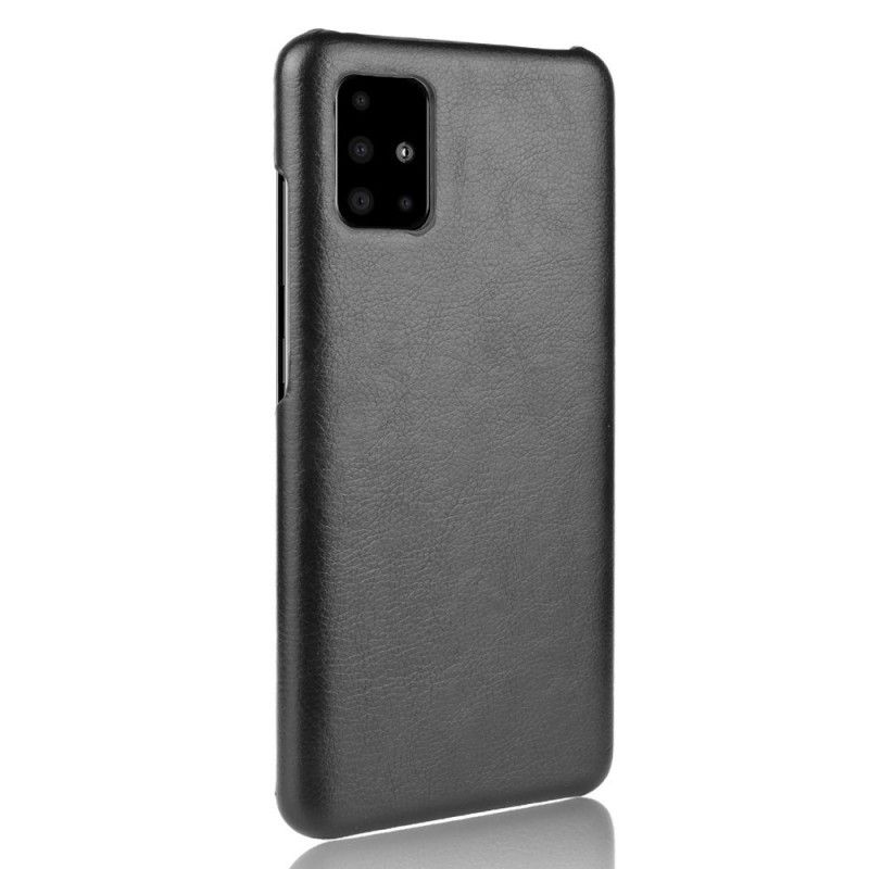 Cover Samsung Galaxy A71 Sort Lychee-Lædereffekt