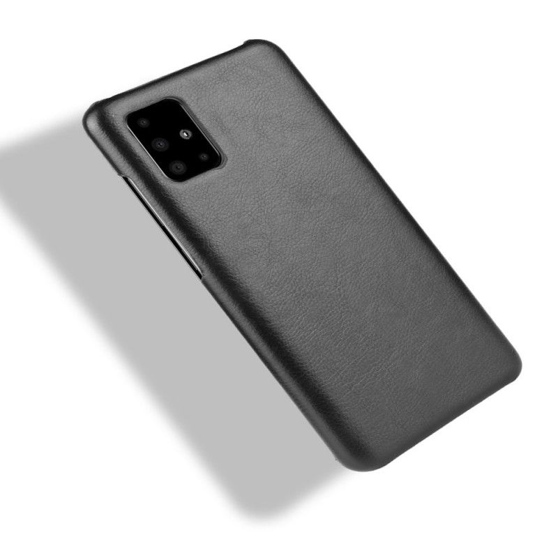 Cover Samsung Galaxy A71 Sort Lychee-Lædereffekt