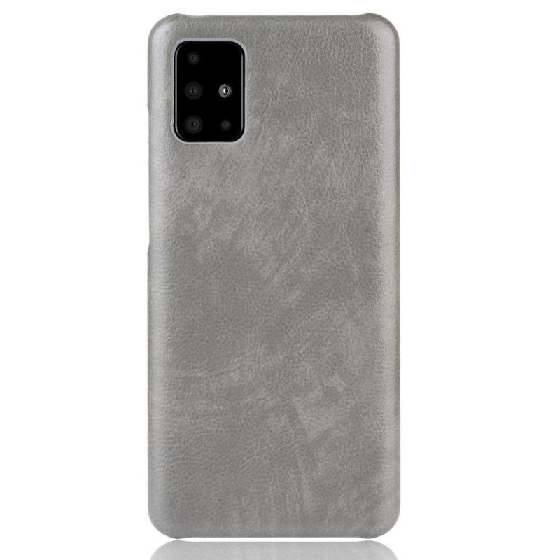 Cover Samsung Galaxy A71 Sort Lychee-Lædereffekt