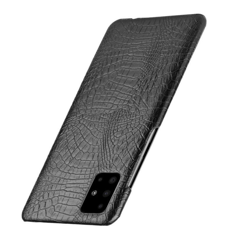 Cover Samsung Galaxy A71 Sort Mobilcover Krokodillehudeffekt