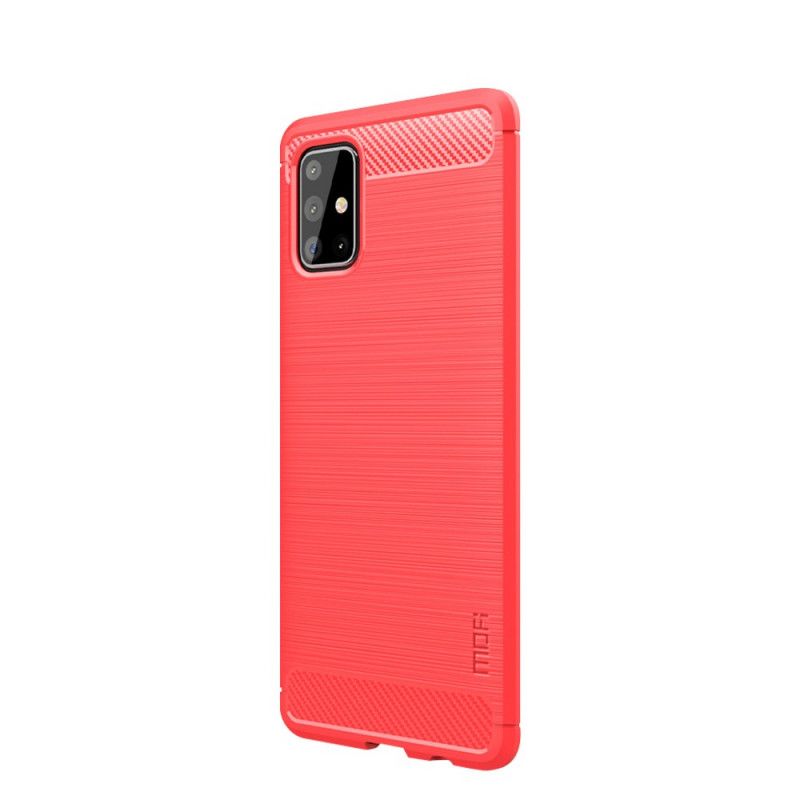 Cover Samsung Galaxy A71 Sort Mofi Børstet Kulfiber