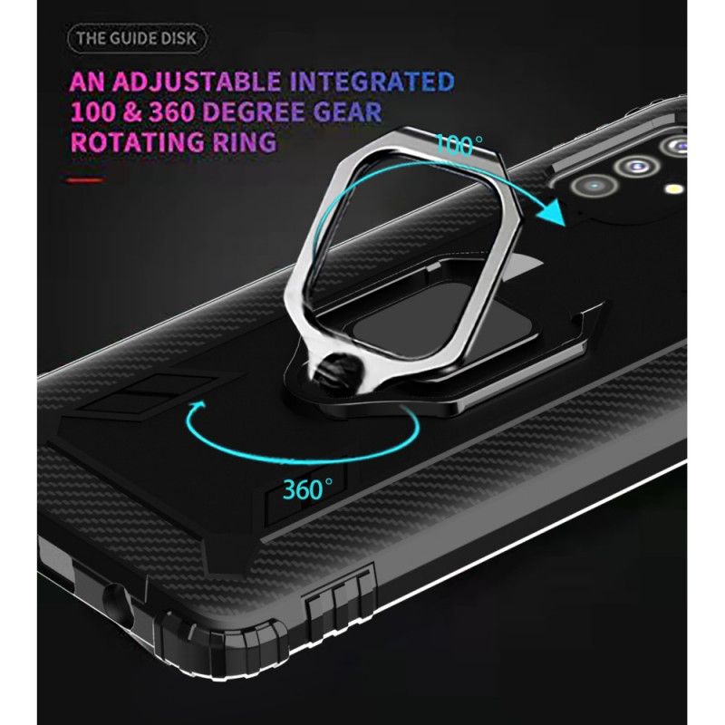 Cover Samsung Galaxy A71 Sort Ring Og Kulfiber