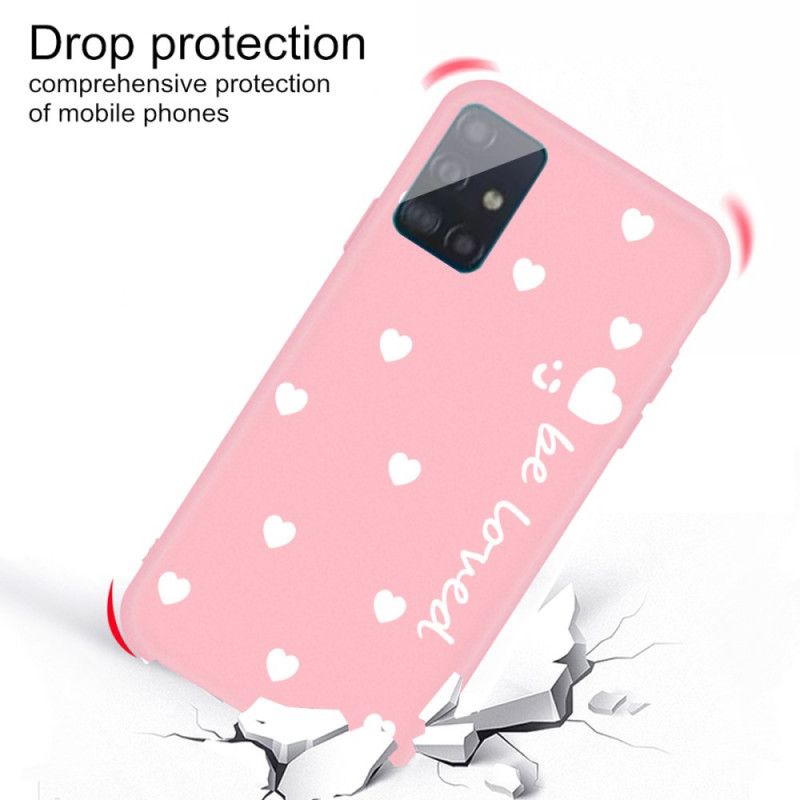 Cover Samsung Galaxy A71 Sort Silikonehjerte Elskes Original