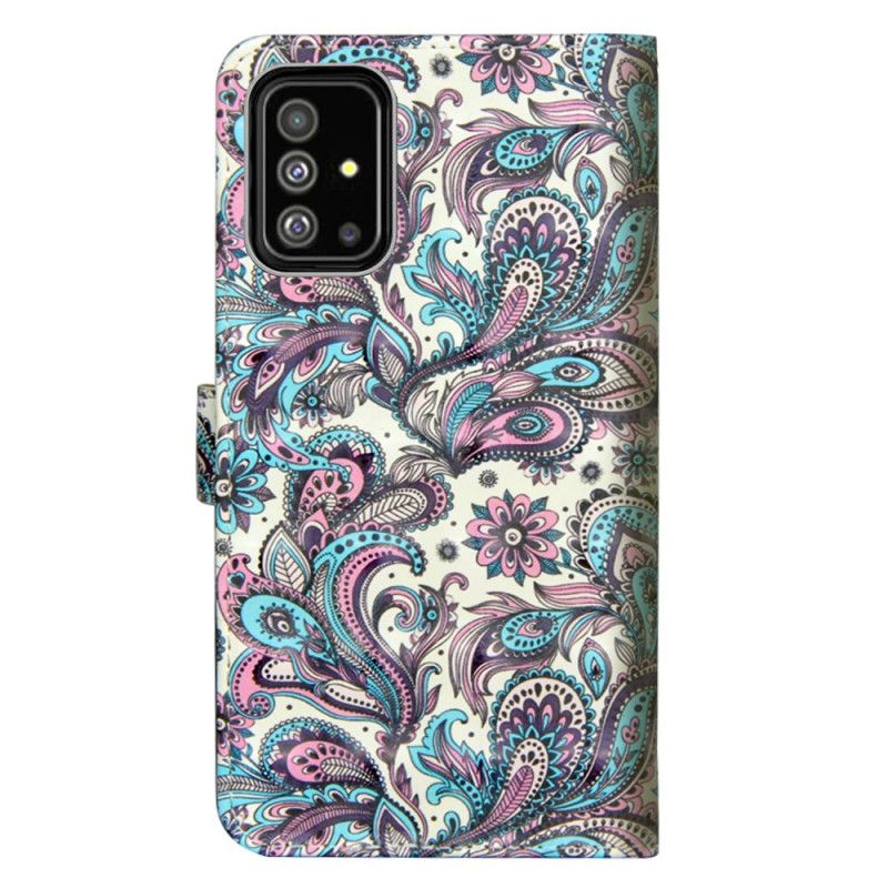 Flip Cover Læder for Samsung Galaxy A71 Mønstrede Blomster