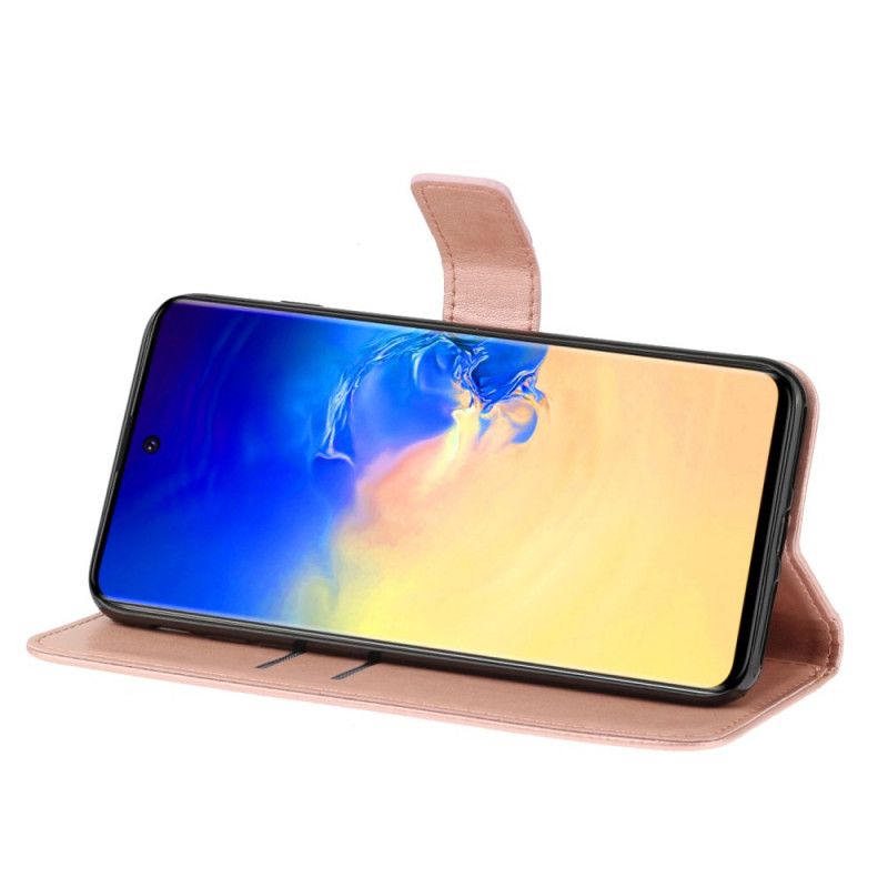 Flip Cover Læder Samsung Galaxy A71 Lilla Blomstercharme