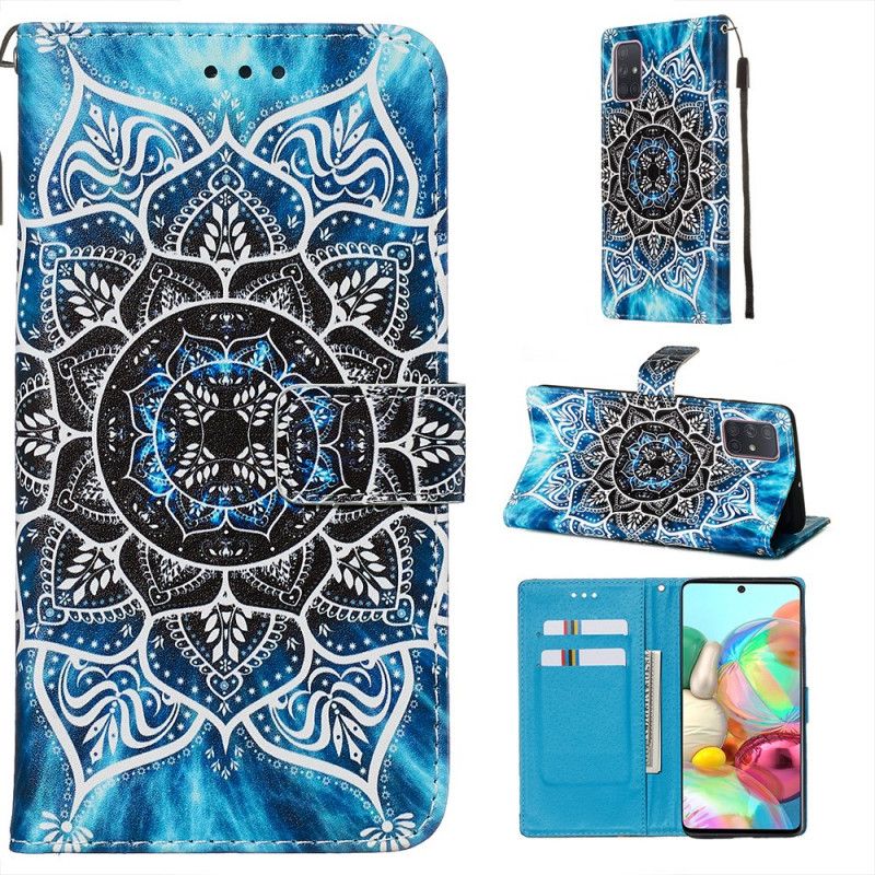 Flip Cover Læder Samsung Galaxy A71 Mandala På Himlen Beskyttelse