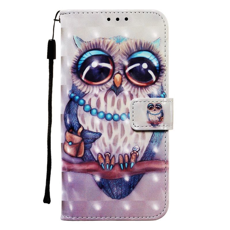 Flip Cover Læder Samsung Galaxy A71 Miss Ugle