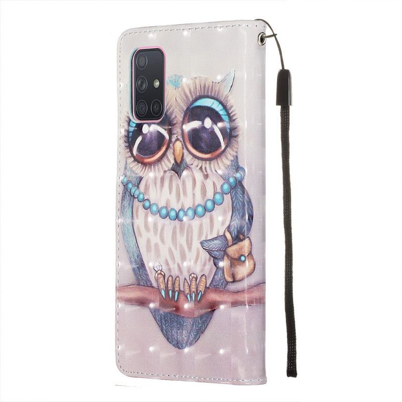 Flip Cover Læder Samsung Galaxy A71 Miss Ugle