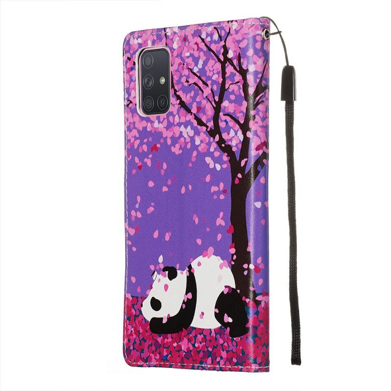 Flip Cover Samsung Galaxy A71 Kinesisk Træpanda