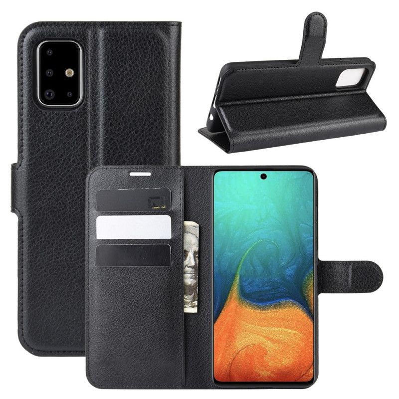 Flip Cover Samsung Galaxy A71 Sort Klassisk