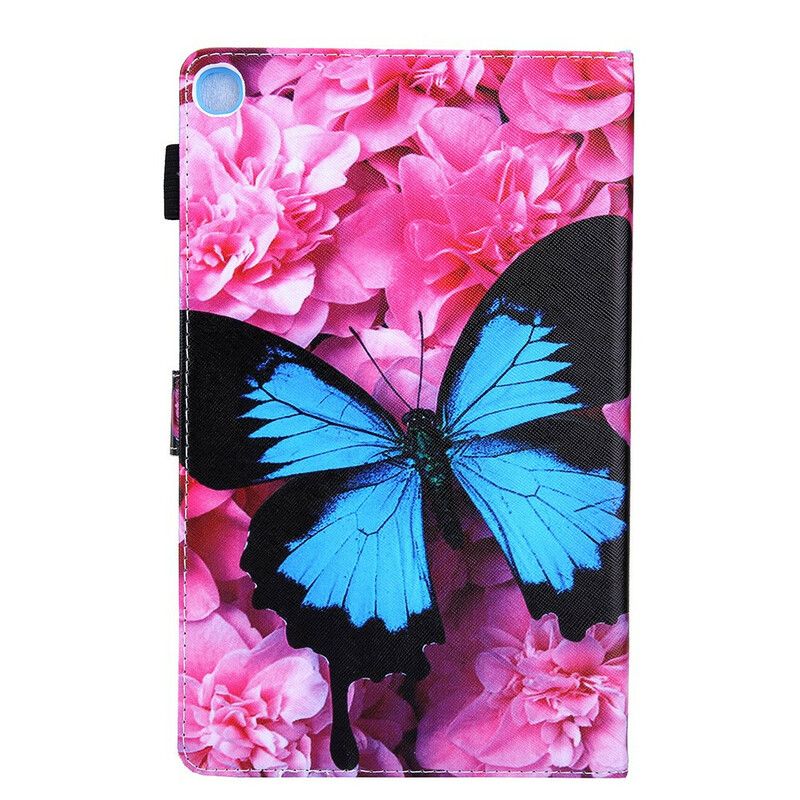 Flip Cover Samsung Galaxy Tab A7 Lite Blomstersommerfugl