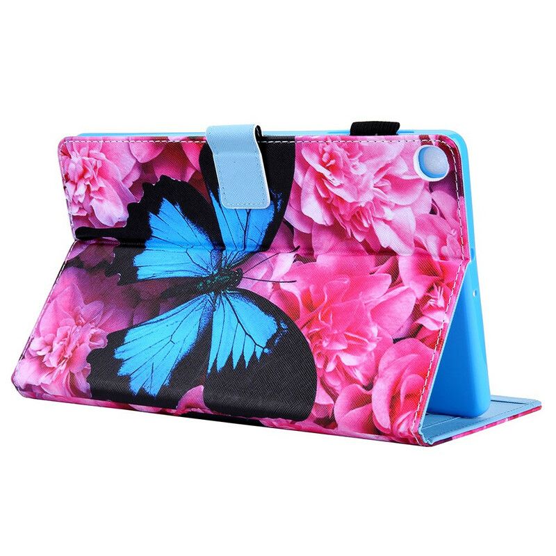 Flip Cover Samsung Galaxy Tab A7 Lite Blomstersommerfugl