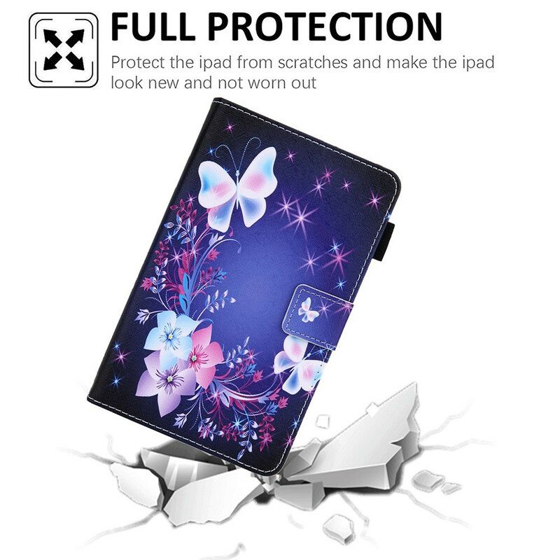 Flip Cover Samsung Galaxy Tab A7 Lite Flere Sommerfugle