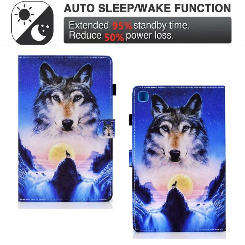 Flip Cover Samsung Galaxy Tab A7 Lite Mountain Wolf