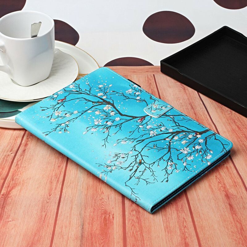 Flip Cover Til Samsung Galaxy Tab A7 Lite Blomstrende Grene