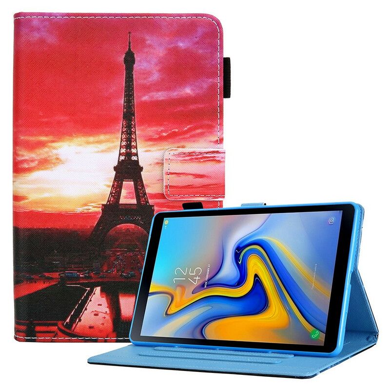 Flip Cover Til Samsung Galaxy Tab A7 Lite Sunset Eiffeltårnet