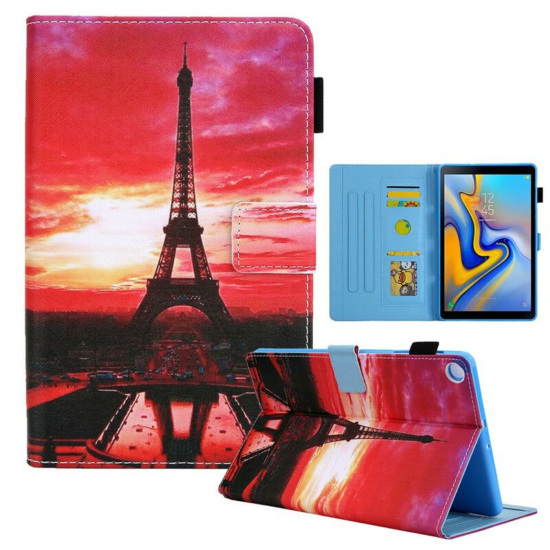 Flip Cover Til Samsung Galaxy Tab A7 Lite Sunset Eiffeltårnet