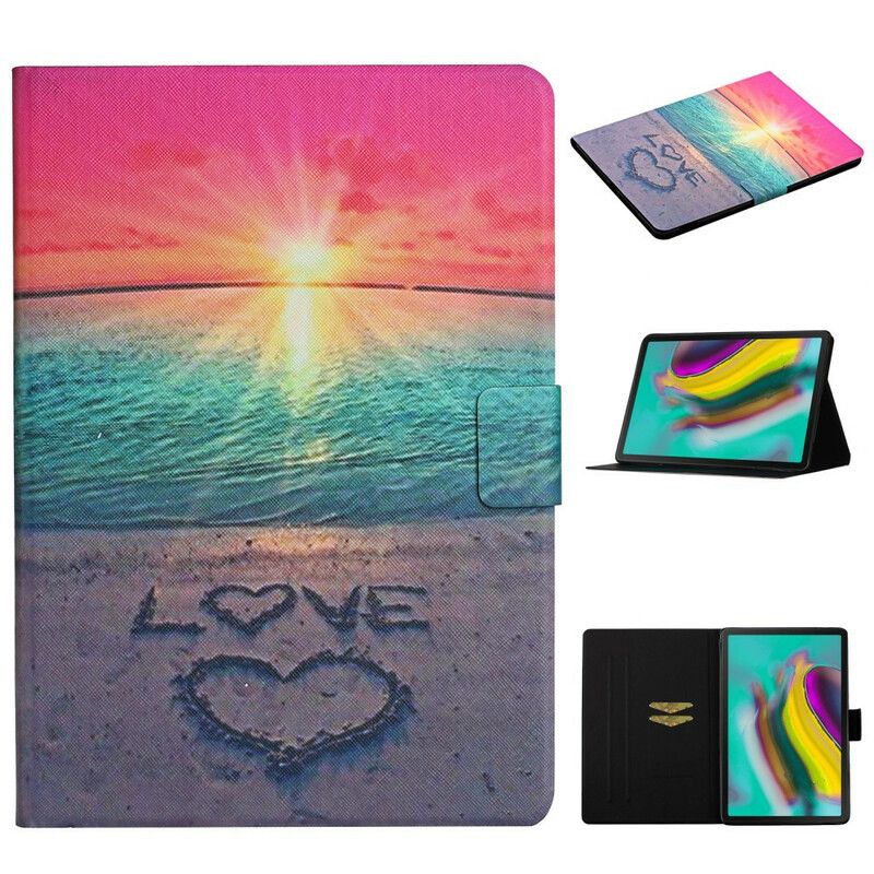 Flip Cover Til Samsung Galaxy Tab A7 Lite Sunset Love