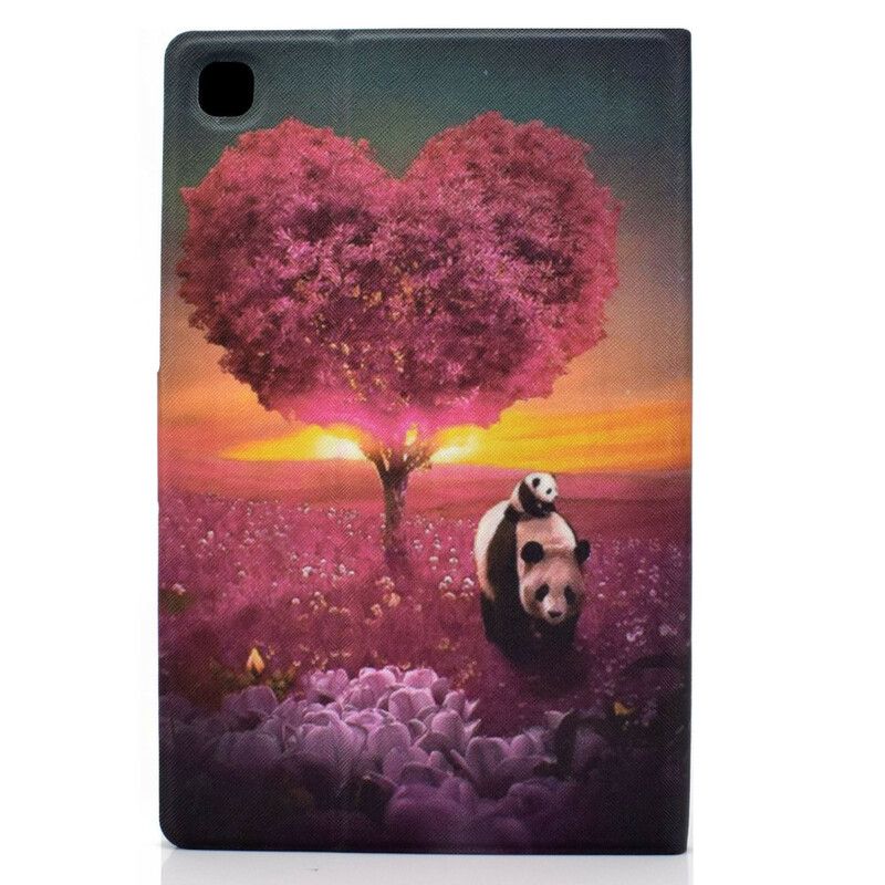 Læder Cover Samsung Galaxy Tab A7 Lite Panda Heart